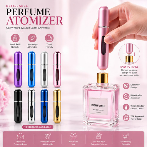 Refillable perfume atomiser - refillable, 5